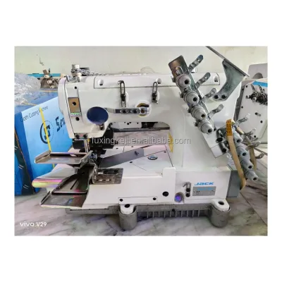 JACK 8009HF-0464-254P Multineedle Machine 4 Needle Interlock Machine for Attaching Elastic Industrial Sewing Machine