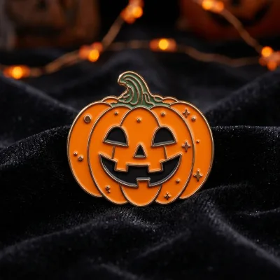 Wholesale Custom Design Festival Horror Badge Halloween Pumpkin Enamel Lapel Pin