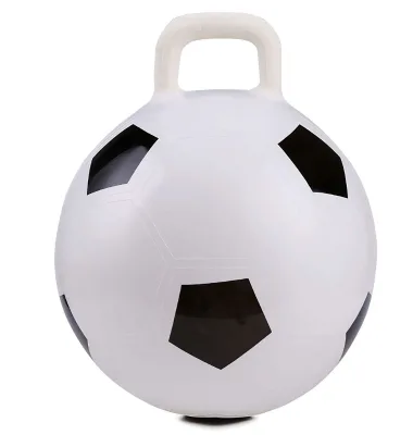 18 Inch 45 cm Plastic Inflatable Jump Toy Soccer Hopper Ball PVC Handle Ball with Pump for Body Exercise