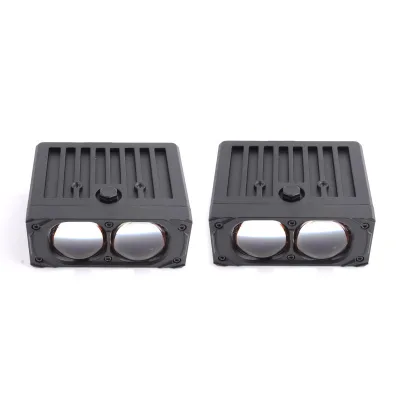 Car Accessories Grill Lights 60W 6500K 2 Lens Matrix Bi Led Projector Lens Car Front Grill Light Conversion Kit