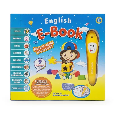 Hot Popular Multifunctional English Talking Plastic Reading Book Alkaline AAA Battery for Toddlers Kids Interactive Learning
