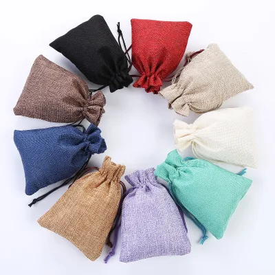 Custom Logo Recyclable Biodegrada Durable Cotton Drawstring Bags Canvas Dust Jewelry Pouch for Packaging