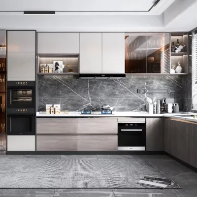 European Style Wood Kitchen Food Storage Cabinets for Efficient Organization and Stylish Design