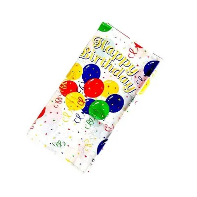 Disposable Colored Balloon Plastic Tablecloths 54x108 Inch Birthday Christmas Party Tablecloth Rectangular Tablecloth FHL2537