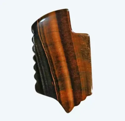 blood circulation promotion brown color natural jade stone Tiger Eye Facial Gua Sha