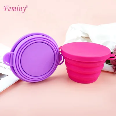 Bigger Vession Wide Base Foldable Collapsible Cup Menstrual Cup Holder Menstrual Cup Carry Case