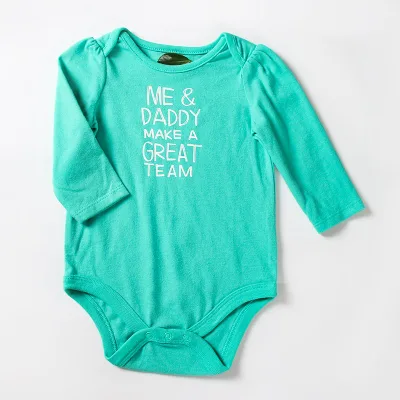 Latest Design Long Sleeve Envelope Neck Mint Newborn Baby Clothes Romper for Boy