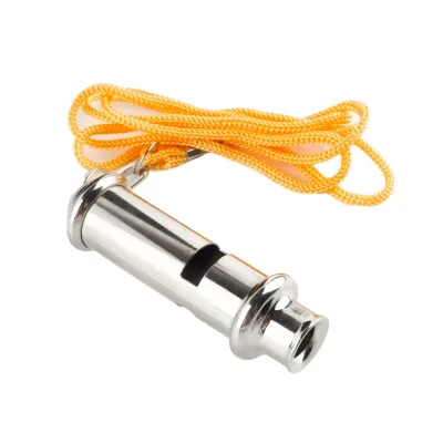 Stainless Steel Security Metal Whistle High-Frequency Outdoor Life-Saving Emergency Rescue Polished Finish Hiking Model