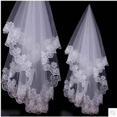 Luxury Ruffled Edge Bridal Veil Lightweight Sheer Tulle Veil with Comb for Church and Beach Wedding Ceremonies Bridal Veil