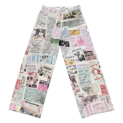 Finch Garment Custom Distressed Street Style Hip-hop Colorful Patch Men's Baggy Y2k Jeans Loose Stacked Streetwear Casual Pants