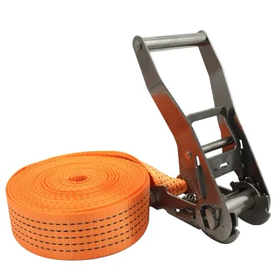 Heavy Duty  2inch 50mm 5T Stainless Steel Round Head Double Safety Webbing Cam Buckle Ratchet Buckle