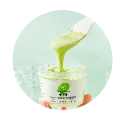 Top Sales Green Color Changing Fun Skincare, Detox Face Clay Mask, Wash Off Type Centella Asiatica Clay Mask