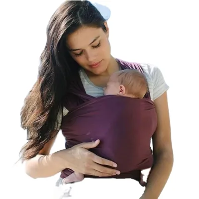 New USA & Europe Hot Selling Foldable Natural Organic Cotton Baby Sling Carrier Wrap Promotional Baby Carrier Wrap