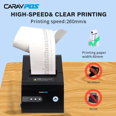 Factory Direct 260mm s POS Printer Thermal Receipt Printer 83mm Wide USB Serial LAN Triple Interface Plug Play Multi Platform