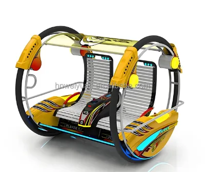 Amusement Park 360 Spinning Car Ride Le Bar Car 360 Degree Rotating Electric Happy Swing Rolling Car Moonwalk for Sale