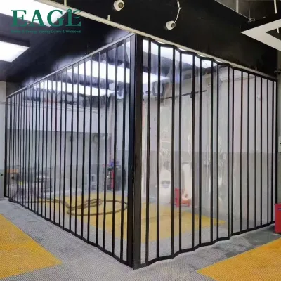 Commercial Aluminum Plastic Polycarbonate Transparent Accordion Screen Shutter Doors Interior Folding Room Divider