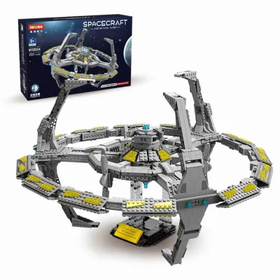 Deep Space 9 Space Station Children's Building Block Interstellar Exploration Toys DIY Flying Science Fiction Build Blocks