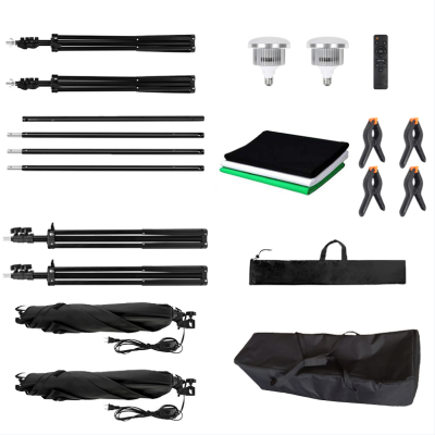 Jingying 50x70cm Softbox LED Bulb Light Studio Backgrounds Backdrop Stand Photo Shoot Equipment Photography Lighting Kit