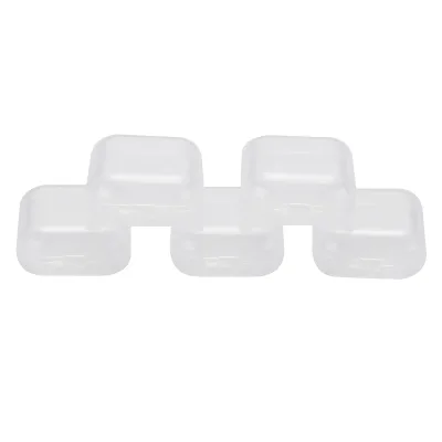 GREENSIDE Box Storage Fishing Hook Box Small Transparent Plastic Square Box Earplug Case Accessory Organizer-Solid Color Model