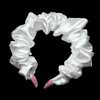 Top Quality Strong Non-slip Plain Wide Satin Fabric Headbands for Women White Satin Headband