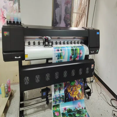 Free Sample Easy Color Digital Eco Solvent Flatbed Roll-To-Roll Card Printer Plotter Automatic Inkjet I3200 1.8m Max Print PVC