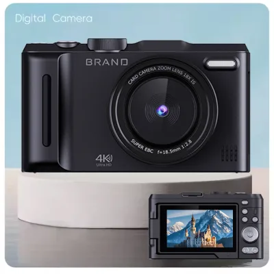 Professional 4K Vlogging Digital Camera 50MP 18X Zoom CMOS Sensor Image Stabilization 2-3" Screen Mini