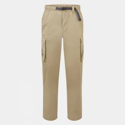 Men's Blend Cargo Hiking Pants with Adjustable Belt Multi Pockets Loose Straight Leg Outdoor Casual Trousers