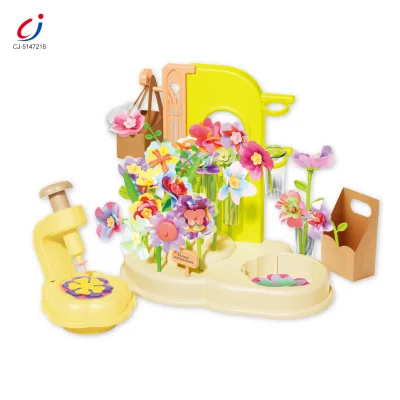Chengji Kids Handmade Flowers Market Toy Girls Christmas Simulation Education Pressing Bouquets Toy Diy Craft Kits Toys for Kids