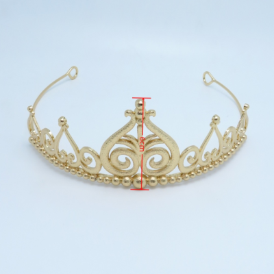 New Hot Sale Thailand Women Girls Crowns Ethic Vintage Gold Princess Crown Metal Queen Crown