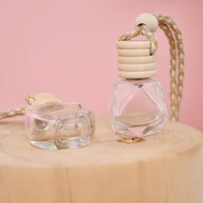 Car Perfume Bottle Hanging Car Perfume Glass Empty Bottle apple Shape Car Perfume Bottle