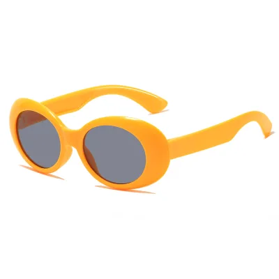 Hot Kids Sunglasses,White Thick Frame Retro Oval Baby Cool Trendy Sunglasses