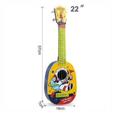22 INCH Cartoon Space Children's Toy Guitar ABS Plastic Toy Musical Instruments Cartoon Toy for Kids