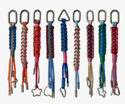 Outdoor Camping Braided Polyester Paracord High Quality Woven Mountaineering Keychain Handmade Rope