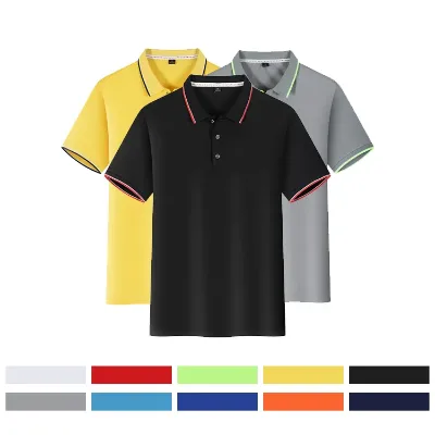 High Quality Men's Summer Polo Shirt Custom Embroidered Logo Work in Solid Cotton Short Sleeve Wholesale Plus Size for Children