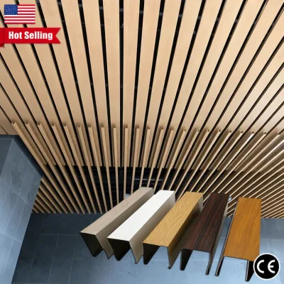 Interior Aluminum Alloy Fireproof Sound-Absorbing Wood Grain Metal Ceiling Tiles Customized Sizes for Modern Office Buildings