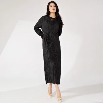 Elegant Handmade Woven Floor-Length Pleated Skirts for Women OEM Manufacturer of Daily Dresses