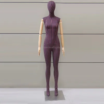 NEW ORIGINAL Scarf Display Full Body Velvet Colorful Fabric Female Mannequins Abstract Style Antique Mannequin With Wooden Arms