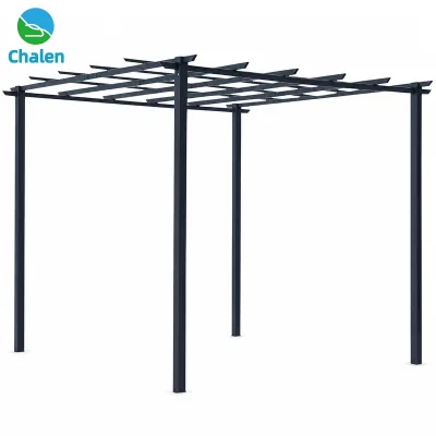 3 X 3 Meter Modern Steel Pergola Garden Gazebo Grape Trellis for Climbing Plants Outdoor Sun Shelter Arbours Outdoor Furniture