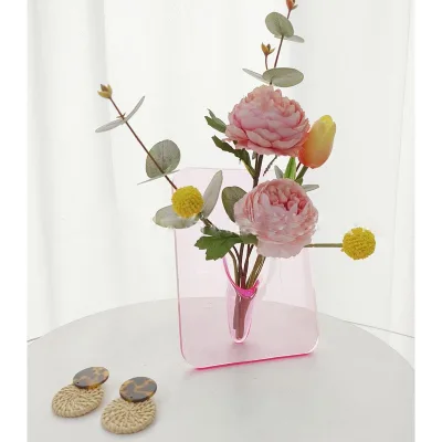 Desktop Hydroponic Flower Planter Decorative Vase Creative Acrylic Vase Transparent Ins Wind Vase