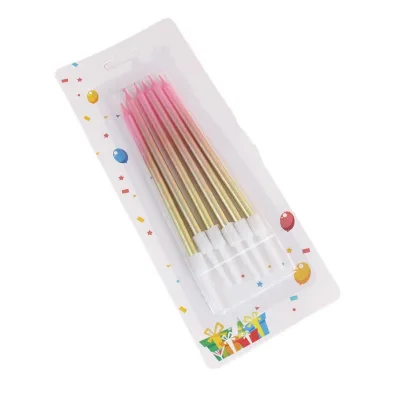 Luxury Long Gradient Thread Candle Cake Decorative Festive Atmosphere Romantic Party Cake Baking Birthday Party Candles