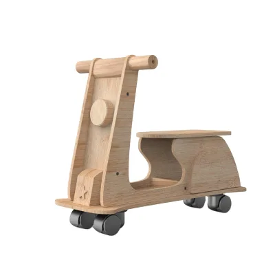 KAIBITE's Elegant Wooden Toy Car - Motorcycle-Style Wooden Toy Car for Early Learning and Child-Friendly Driving