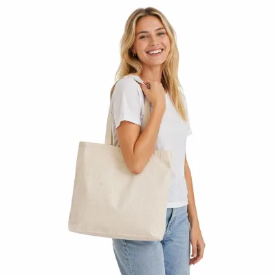 Wholesale Feifei Brand SA8000 Sedex BSCI Certified Cotton Canvas Tote Bag Letter Pattern Customizable Color/Size Hand Length