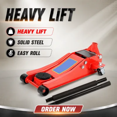 Car Adjustable 2.5 Tons 3T Hydraulic Low Level Horizontal Jack 4 Wheels