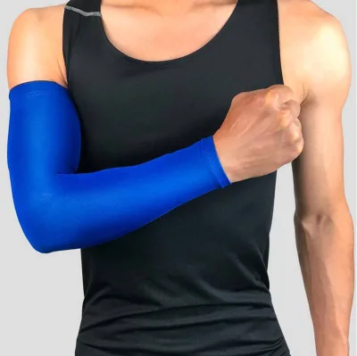 Wholesale Sun Resistant Breathable High Elasticity Athletic Sport Arm Sleeves for Men