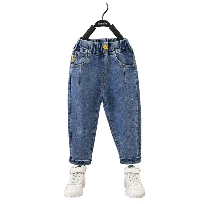 Hot Selling Fashion Kids Child Baby Boys Elastic Waist Trousers Boy Denim Long Pants Teens Jeans