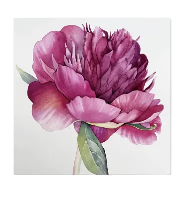 Modern Linen Canvas Wall Art Digital Printed Flower Sofa Background Acrylic Painting for Home Decoration in Living Room