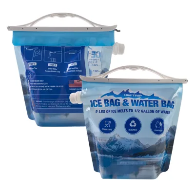 Custom Large Capacity Stand Pouch Water Bag 5L-20L Outdoor Portable Liquid Spout Foldable Drinking Water Bag Embossing for Juice