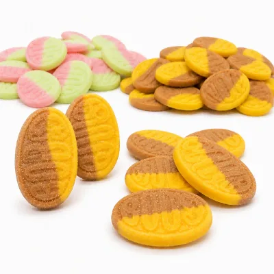 Swedish Gummy Candy Large Oval Watermelon Banana Toffee Sour Vegan Halal US EU Compliant Party Favor Novelty Gift
