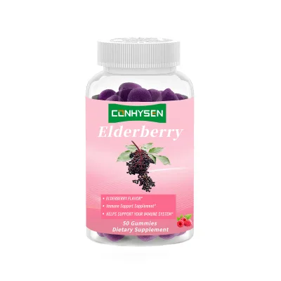 Premium High Elderberry Gummies for Overall Health Immune Support Vitamin C and 130mg Elderberry Extract Supplement Gummies