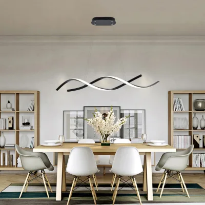 Minimalist Style Nordic Pendant Lamp Indoor Lighting Strip Modern LED Dining Room Restaurant Pendant Light